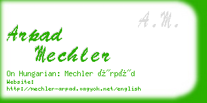 arpad mechler business card